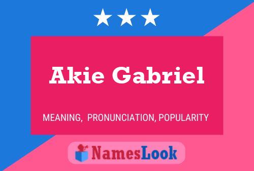 ملصق اسم Akie Gabriel