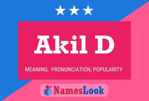 ملصق اسم Akil D