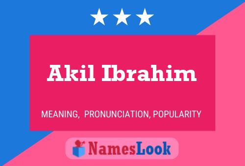 ملصق اسم Akil Ibrahim