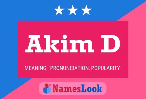 ملصق اسم Akim D