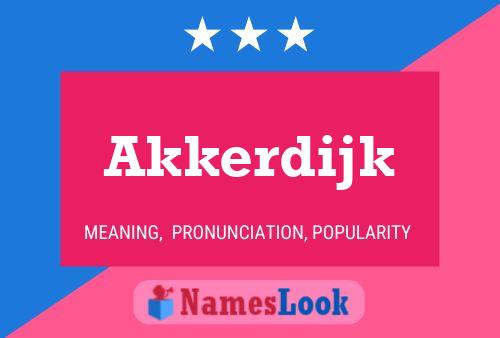 ملصق اسم Akkerdijk