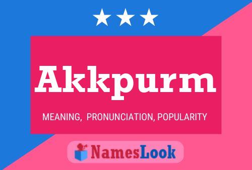 ملصق اسم Akkpurm