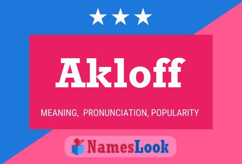 ملصق اسم Akloff