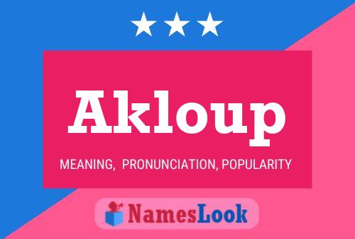 ملصق اسم Akloup