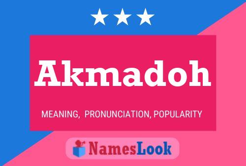 ملصق اسم Akmadoh