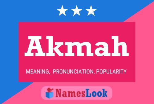 ملصق اسم Akmah