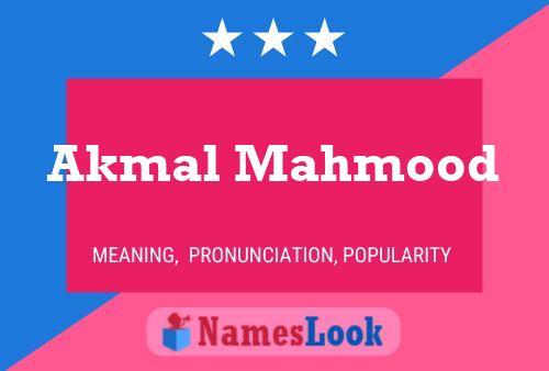 ملصق اسم Akmal Mahmood