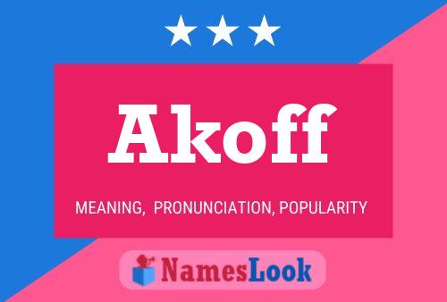 ملصق اسم Akoff