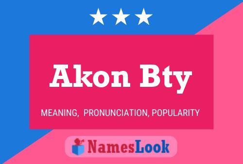 ملصق اسم Akon Bty