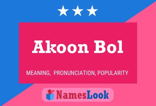 ملصق اسم Akoon Bol