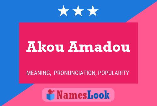 ملصق اسم Akou Amadou