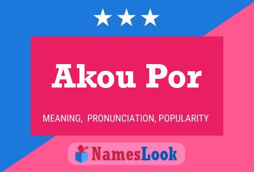 ملصق اسم Akou Por