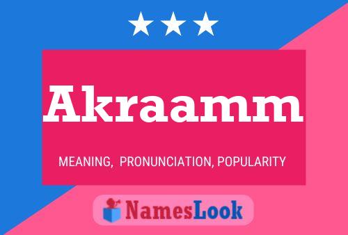 ملصق اسم Akraamm