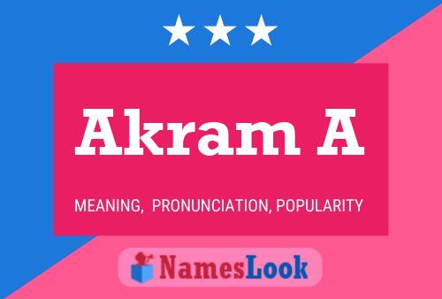 ملصق اسم Akram A