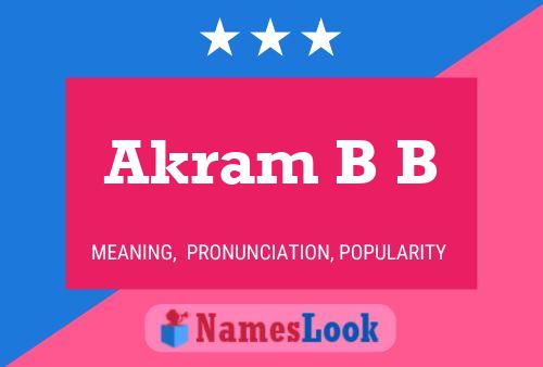 ملصق اسم Akram B B