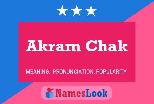 ملصق اسم Akram Chak