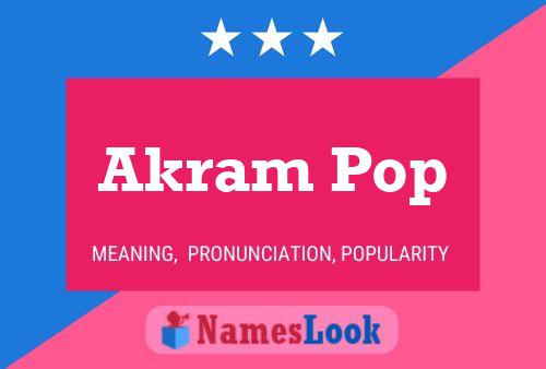 ملصق اسم Akram Pop