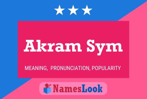 ملصق اسم Akram Sym