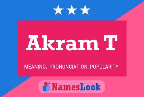 ملصق اسم Akram T