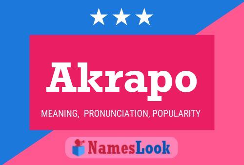 ملصق اسم Akrapo