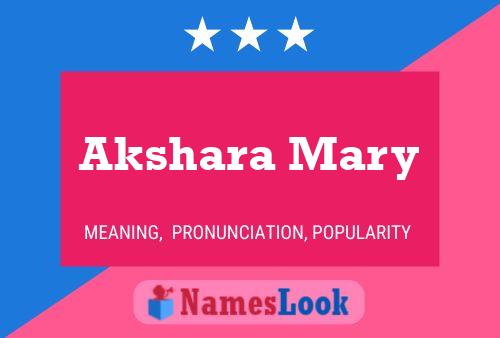 ملصق اسم Akshara Mary