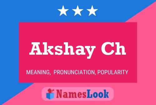 ملصق اسم Akshay Ch