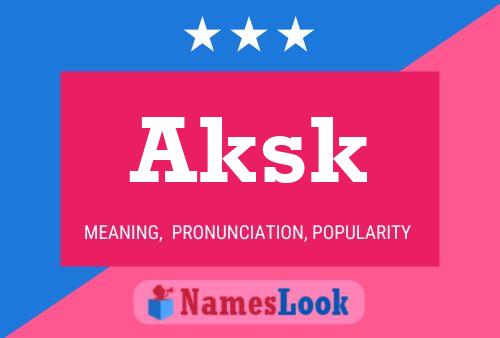 ملصق اسم Aksk