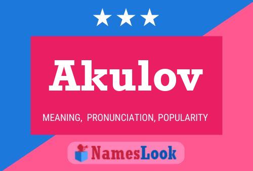 ملصق اسم Akulov