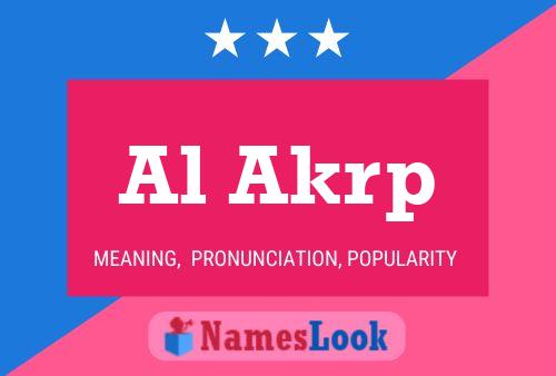 ملصق اسم Al Akrp