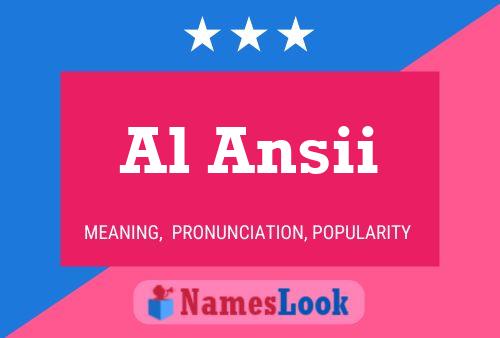 ملصق اسم Al Ansii