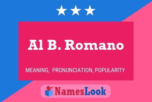 ملصق اسم Al B. Romano