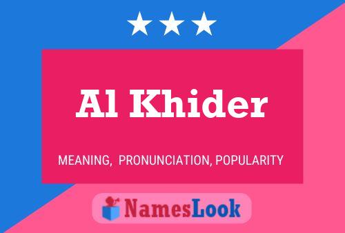 ملصق اسم Al Khider