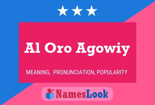 ملصق اسم Al Oro Agowiy