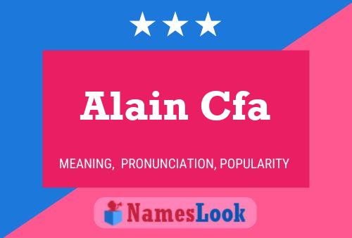 ملصق اسم Alain Cfa