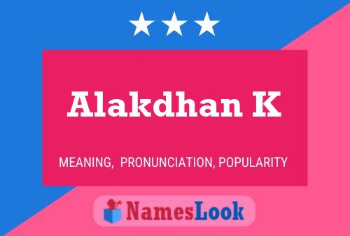 ملصق اسم Alakdhan K