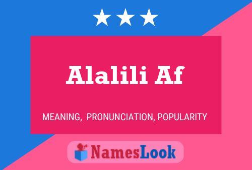 ملصق اسم Alalili Af