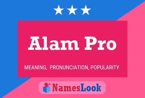 ملصق اسم Alam Pro