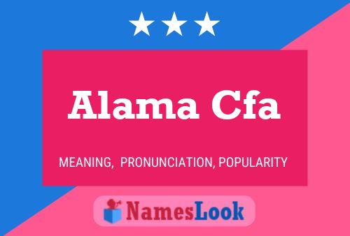 ملصق اسم Alama Cfa