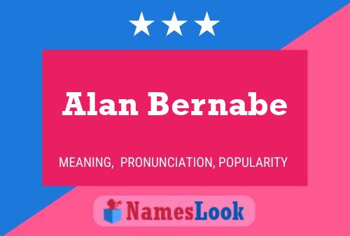 ملصق اسم Alan Bernabe