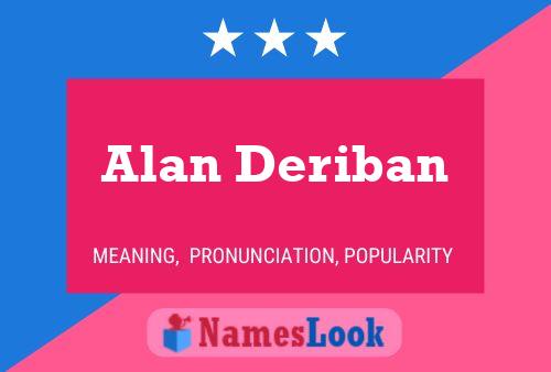 ملصق اسم Alan Deriban