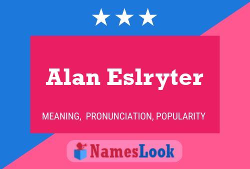 ملصق اسم Alan Eslryter