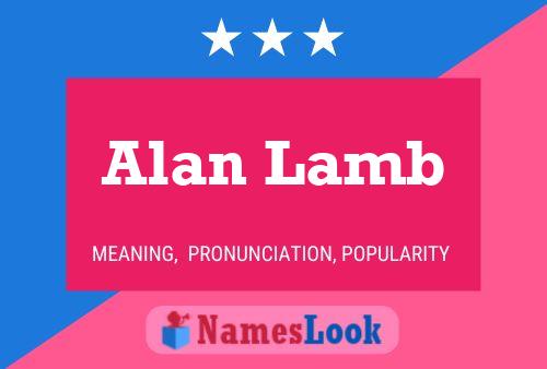 ملصق اسم Alan Lamb