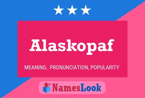 ملصق اسم Alaskopaf