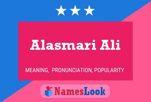 ملصق اسم Alasmari Ali