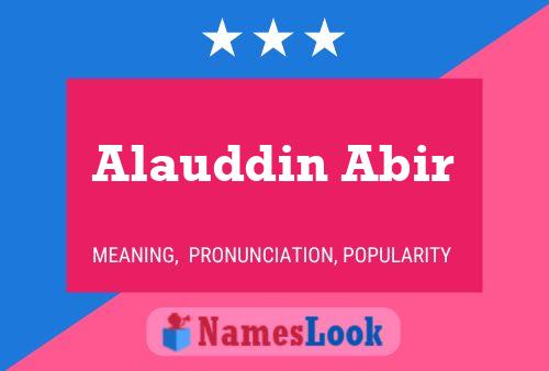 ملصق اسم Alauddin Abir