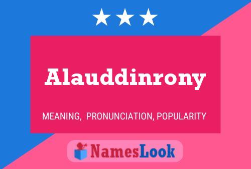 ملصق اسم Alauddinrony