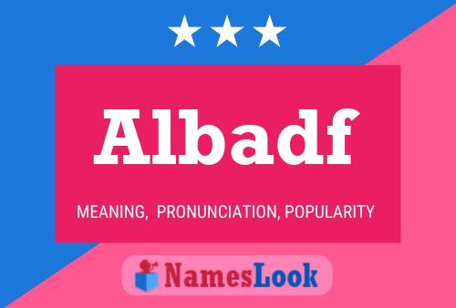 ملصق اسم Albadf