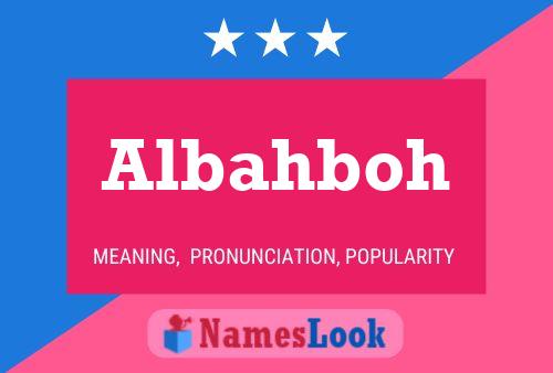 ملصق اسم Albahboh