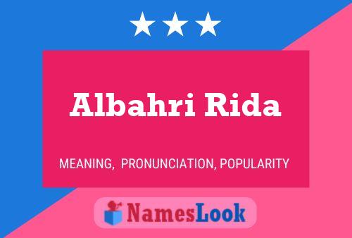 ملصق اسم Albahri Rida