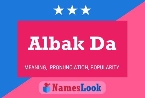 ملصق اسم Albak Da